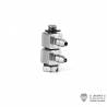 Raccord hydraulique M3 double sortie pour durite Ø2/3mm - LESU Y-1525-B