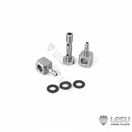 1 M3 bent hydraulic connection for hose Ø2.5/4mm