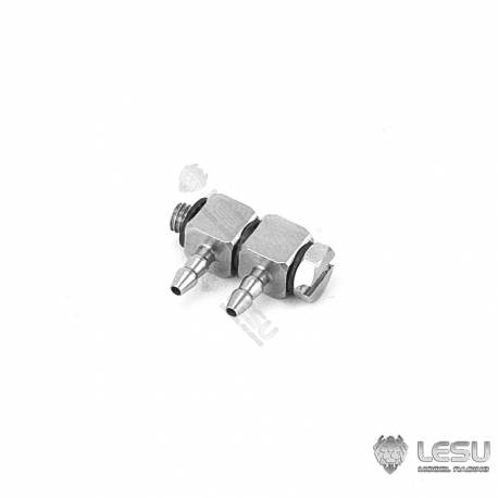 Raccord hydraulique M3 double sortie pour durite Ø1,5/2,5mm - LESU Y-1525-C