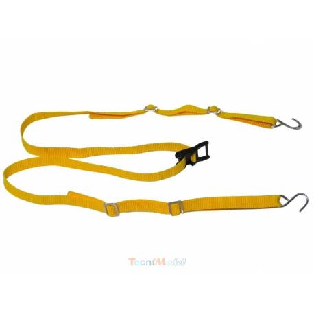 1 Sangle d'arrimage textile jaune avec tendeur métallique 1/14 - Thicon Models 20131