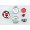Paire de jantes alu jumelées à moyeu rouge JD CUSTOMS EAGLE-MACHINERY JD-61R