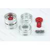 Paire de jantes alu jumelées à moyeu rouge JD CUSTOMS EAGLE-MACHINERY JD-61R