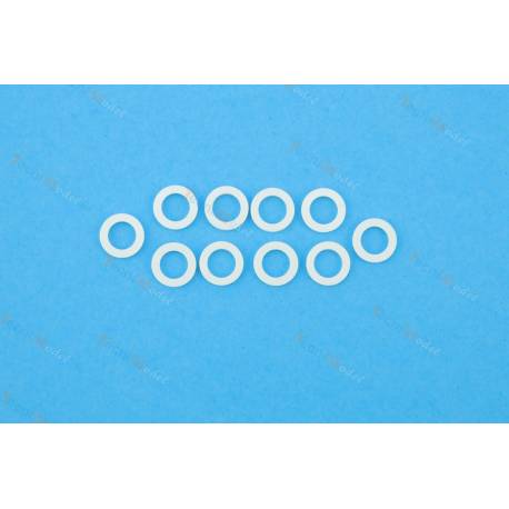 10 PVC gaskets for M5 hydraulic fittings H024, H025 and H057 - Leimbach 0H054