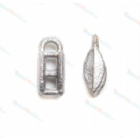 10 Poulies factices 7mm en métal Aeronaut 5219/07