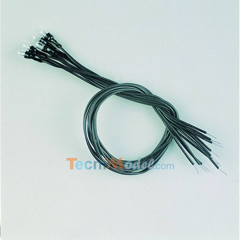 5 Ampoules blanches Ø3mm 3V 100mA - Wedico 149