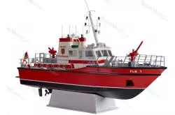 FLB-1 fireboat kit + fittings kit + detailed deck Combo