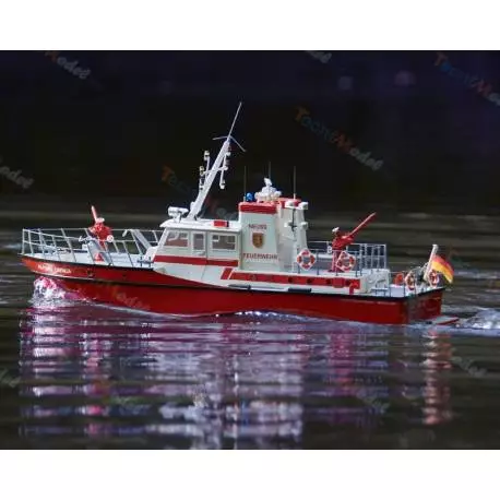 Pack Bateau de pompiers FLB-1 + kit d'accastillage + pont détaillé