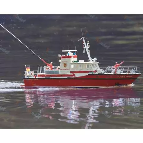 Pack Bateau de pompiers FLB-1 + kit d'accastillage + pont détaillé