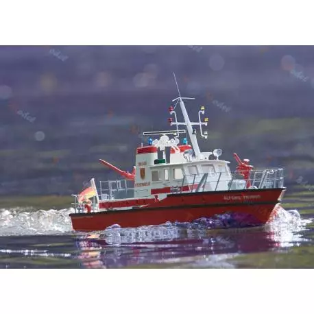 Pack Bateau de pompiers FLB-1 + kit d'accastillage + pont détaillé