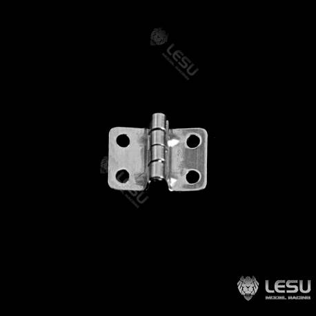 Pair of 11x8mm stainless steel miniature angled hinges - Lesu AN-0014