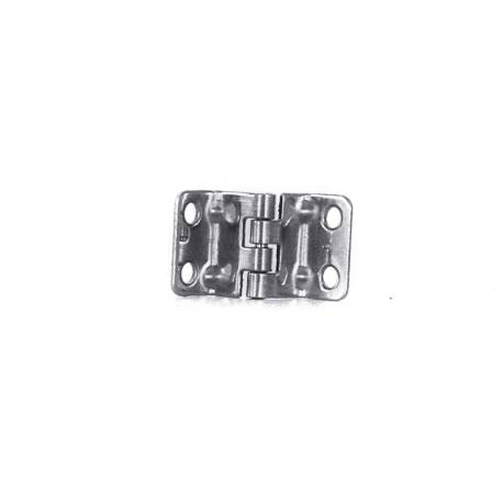 Pair of 11x8mm stainless steel miniature angled hinges - Lesu AN-0014