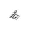 Pair of 11x8mm stainless steel miniature angled hinges - Lesu AN-0014
