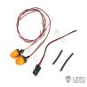Orange flashing light LESU Ø11.5mm - Cabochon with rounded top