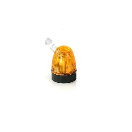 2 Gyrophares oranges Ø11.5mm à embase filetée - Cabochon à sommet arrondi - Lesu S-1263-B