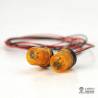 Orange flashing light LESU Ø11.5mm - Cabochon with curved top