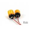 2 Gyrophares oranges Ø11.5mm à embase filetée - Cabochon à sommet plat - Lesu S-1263-A