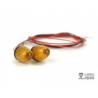 Orange flashing light LESU Ø11.5mm - Cabochon with rounded top