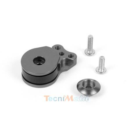 1 Grey anodized aluminum servo saver for 25T servo - T2M T422585G