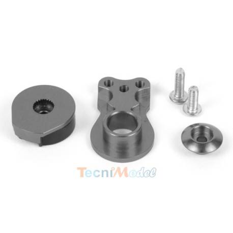 1 Grey anodized aluminum servo saver for 25T servo - T2M T422585G