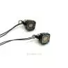 Paire de projecteurs carrés 9x9mm 7,2-12v 1/14 avec led CMS et support articulé - SCALE-PARTS SP-01-07-001