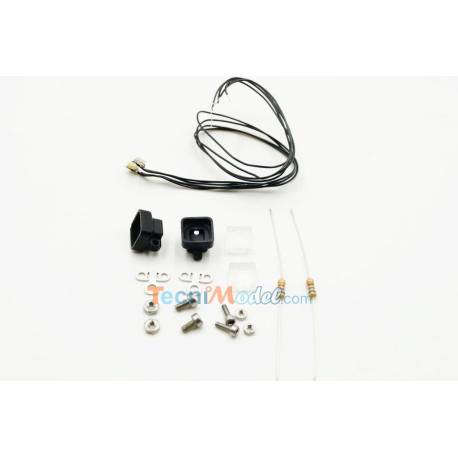 Pair of 9x9mm square spotlights 7.2-12v 1/14 scale with SMD led and ...