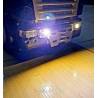 Pair of 9x9mm square spotlights 7.2-12v 1/14 scale with SMD led and articulated support - SCALE-PARTS SP-01-07-001