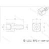 1 Straight Ø3mm hydraulic fitting for soldering, for Ø2/Ø3mm hose - LESU Y-1539-A2