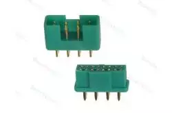 One pair of 8-pole connector to solder (male/female)