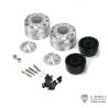 Pair of wide front aluminum wheels for RC 1/14 American truck (for hexagons) - LESU W-2055-B