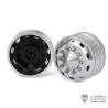 Paire de jantes alu avant larges pour camion américain RC 1/14 (pour hexagones) - LESU W-2055-B