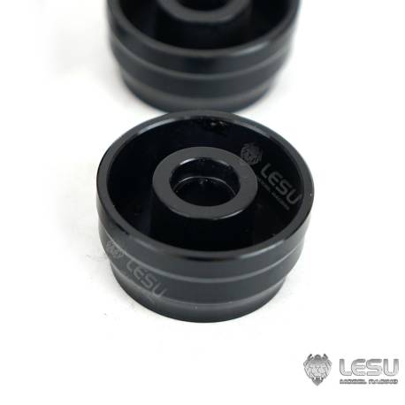 Paire de jantes alu avant larges pour camion américain RC 1/14 (pour roulements) - LESU W-2059-A