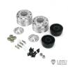 Paire de jantes alu avant larges pour camion américain RC 1/14 (pour roulements) - LESU W-2059-A