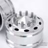 Pair of large front aluminum wheels for RC 1/14 American truck by LESU (for bearings)