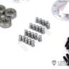 Paire de jantes alu avant larges pour camion américain RC 1/14 (pour roulements) - LESU W-2059-A