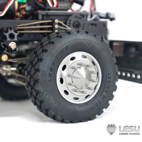 Paire de jantes alu avant larges pour camion américain RC 1/14 (pour roulements) - LESU W-2059-A