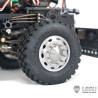 Pair of large front aluminum wheels for RC 1/14 American truck by LESU (for bearings)