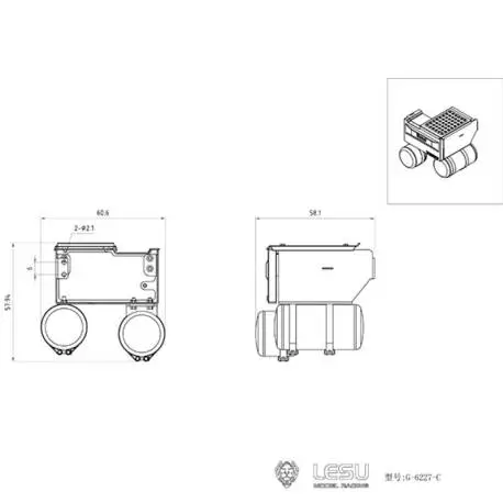 Metal side exhaust for Volvo 1/14