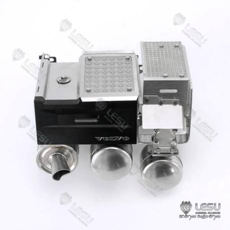 Caisson à batterie, échappement et réservoirs d'air pour Volvo FH16 1/14 - LESU G-6227-A