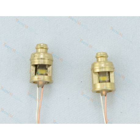 Pair of white navigation lights Ø5x7mm 180° 3V to 14V - Aero-Naut 566051