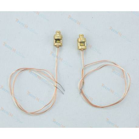 Pair of white navigation lights Ø5x7mm 180° 3V to 14V - Aero-Naut 566051