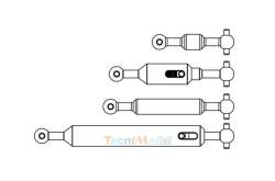 Lot d'arbres de transmission adaptatifs pour camion rc tracteur 6x6 - Carson 500907635