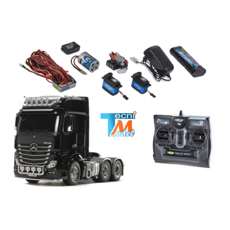 Camion Tamiya Actros 3363 6x4 Gigaspace 1/14 + Truck-Set Carson