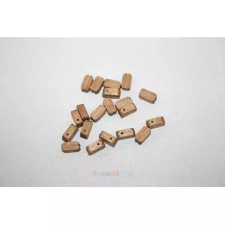 20pcs 10mm Dark wood simple pulley