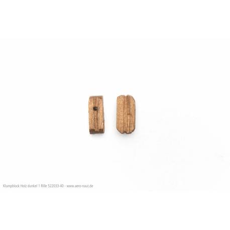 20 Poulies Simples en bois foncé 5mm AERONAUT 522035