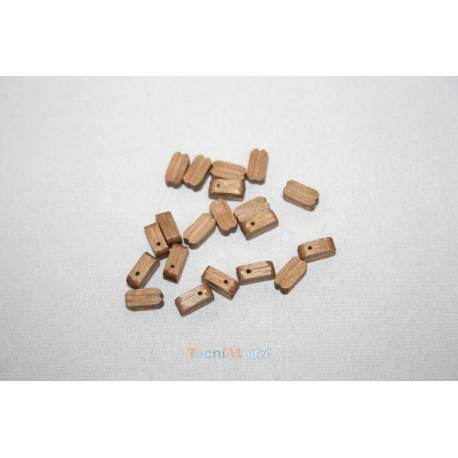 20pcs 5mm Dark wood simple pulley AERONAUT 522035
