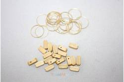 20 Poulies Simples en bois clair 10mm / laiton 0.4mm AERONAUT 522110