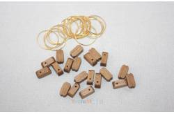 20 Poulies Simples en bois foncé 3mm / laiton 0.4mm AERONAUT 522133
