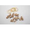 20pcs 5mm Dark wood simple pulley / brass AERONAUT 522135