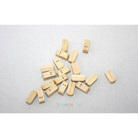 20 Poulies Doubles en bois clair 5mm AERONAUT 522205