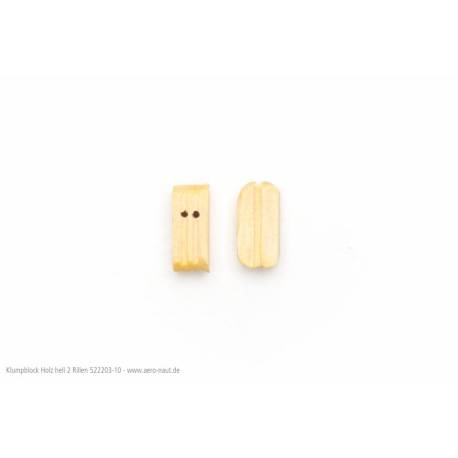 20 Poulies Doubles en bois clair 10mm AERONAUT 522210